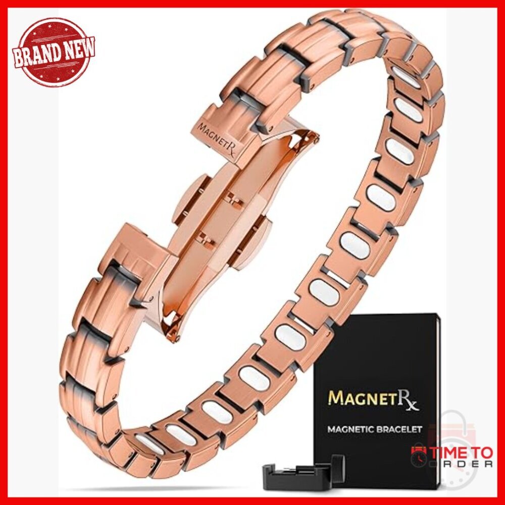Adjustable Copper Magnetic Bracelet with 5000 Gauss Strength